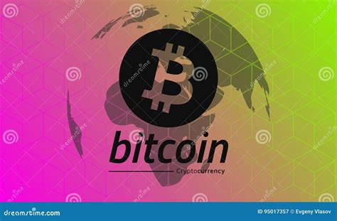 Bitcoin Logo Black And White Isolated On White Background Stock Photo