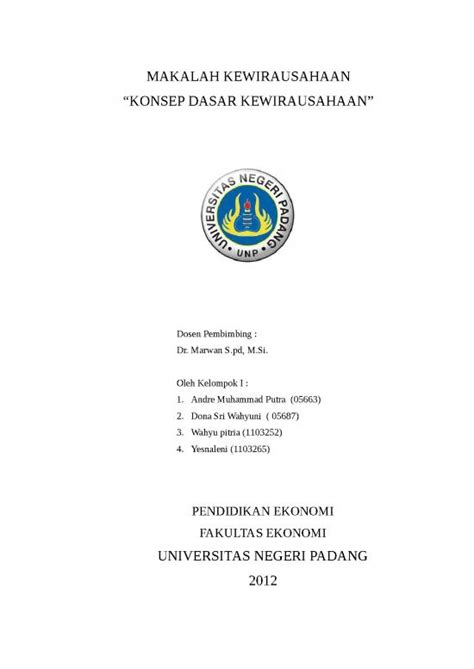 Makalah Konsep Kewirausahaan 36083 Makalah Kewirausahaan Kelompok 11