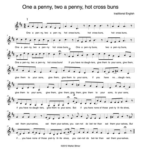 One A Penny Two A Penny Hot Cross Buns Walter Bitner