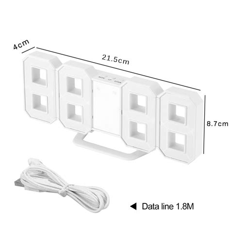 D Digitale Tafel Klok Wandklok Led Nachtlampje Da Grandado