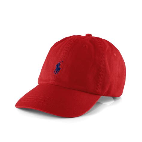 Polo Ralph Lauren Cotton Chino Baseball Cap In Red For Men Lyst