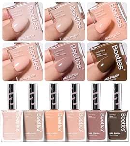 Amazon Beetles Nude Nail Polish Set Coconut Mousse Pcs Pink Nail Fast Drying Long Lasting