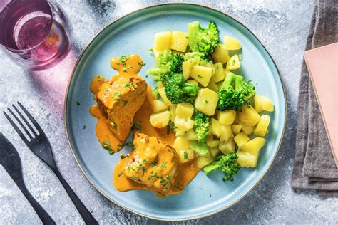 Schweinemedaillons In Curry Sahne So E Rezept Hellofresh