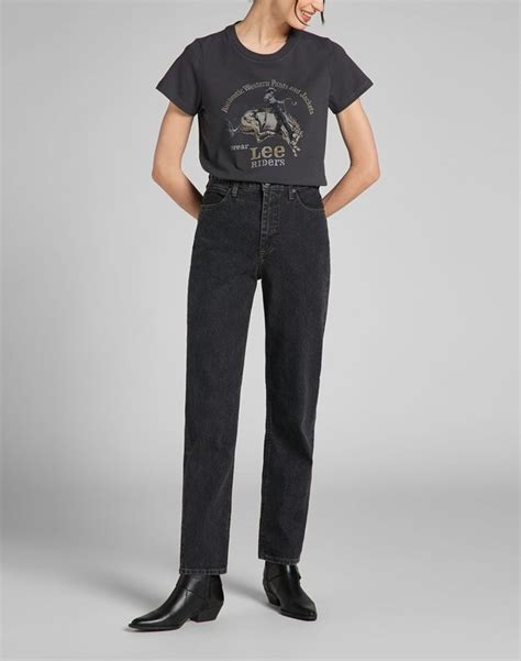 Lee Carol Western Damskie Spodnie Jeansowe Black Rinse L Jor L Jor