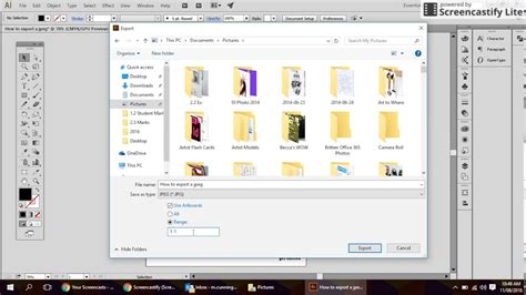 How To Export An Illustrator File Into A Jpeg Youtube