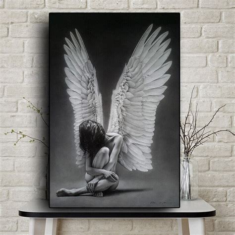 Sensual Angel: Black and White Figure Painting - Etsy