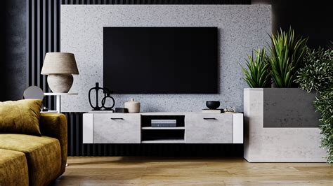 Szafka szafa RTV 160 loft beton wisząca KARO mebel PC KARO RTV 160