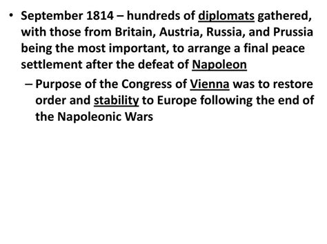 CONGRESS OF VIENNA. - ppt download
