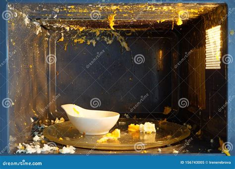 Egg Exploded In The Microwave Stock Image Image Of Dirty Microwave