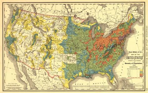 Rand McNally Co S Map Of The United States Showing In Six Degrees