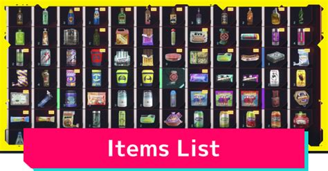 Cyberpunk 2077 All Consumable Items List GameWith