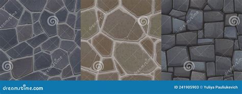 Texturas Del Suelo Y La Pared De Piedra Ilustración del Vector