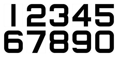 Black Numbers On A White Background 7266571 Vector Art At Vecteezy