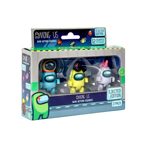 Among Us Crewmate Mini Action Figure 3 Pc In Window Box