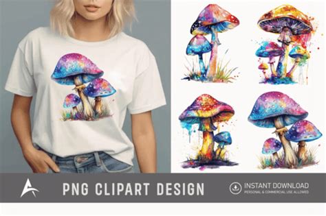 Mystical Mushroom Png Pattern Designs Graphics