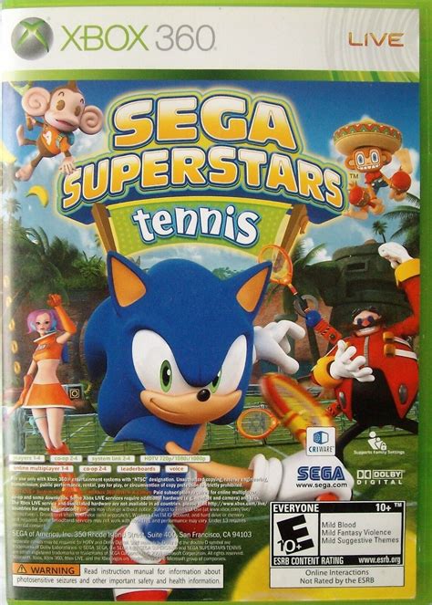 Sega Superstars Tennis (Xbox 360, 2008) & Xbox Live Arcade Compilation ...