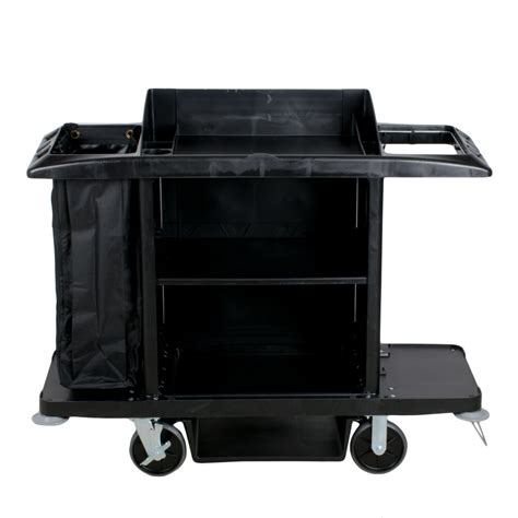 Rubbermaid Fg Bla Full Size Housekeeping Cart