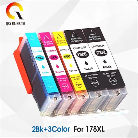 CMYK SUPPLIES 5PK compatible Ink Cartridge for HP 178 for HP178 178XL ...