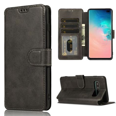 Etui Coque Pour Samsung Galaxy S10 Plus Noire Housse De Protection En