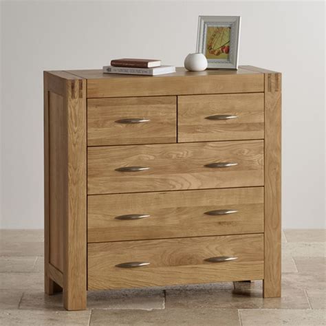 Alto 5 Drawer Chest In Natural Solid Oak Oak Furniture Land