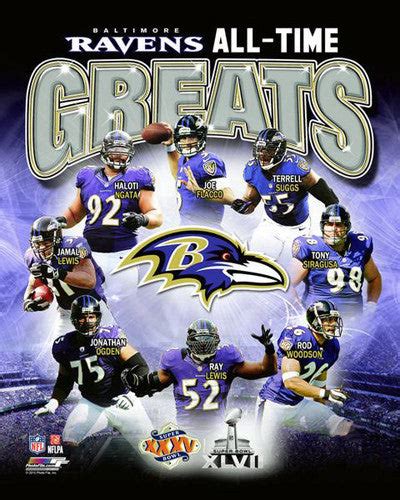 Baltimore Ravens Football All Time Greats 8 Legends Premium Poster P