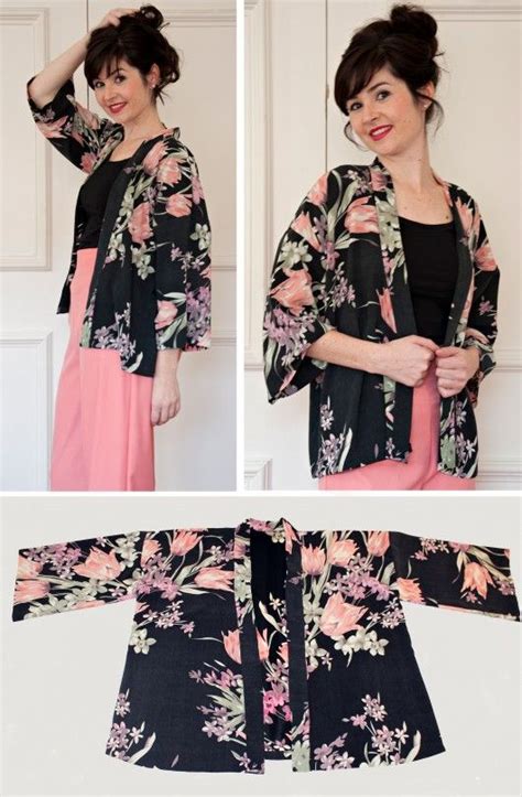 Kimono Jacket Dressmaking Kit Printed Pattern Fabric Kimono