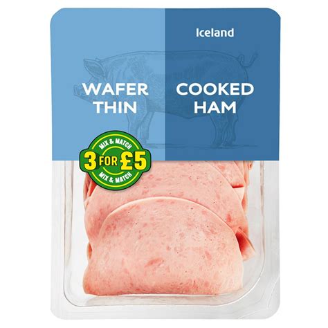 Iceland Wafer Thin Cooked Ham 300g Ham Iceland Foods