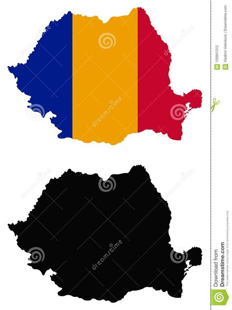 Mapa Y Bandera Estado Soberano De Rumania En Europa Ilustraci N Del