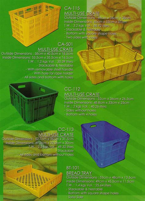 stackable  nestable plastic crate bread tray philippines