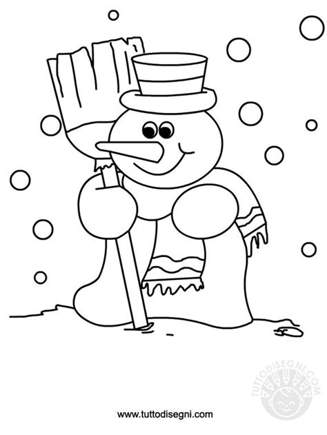 Pupazzo Di Neve Da Colorare Tuttodisegni