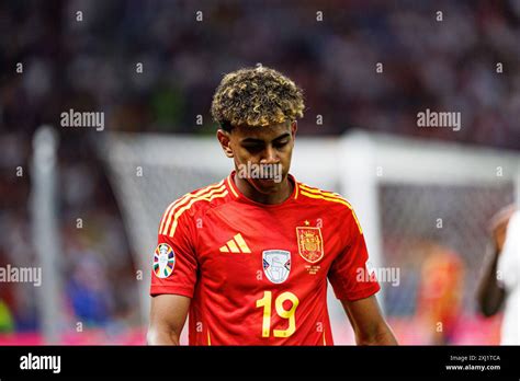 Lamine Yamal Seen During Uefa Euro 2024 Final Game Between National Teams Of Spain And England