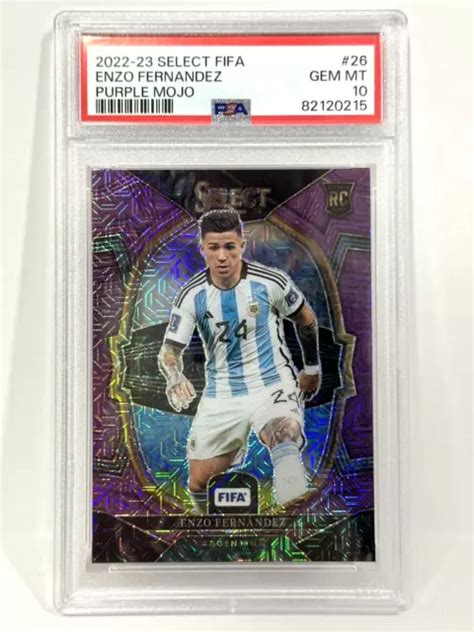 2022 23 PANINI SELECT FIFA Argentine RC Enzo Fernandez Violet Mojo PSA