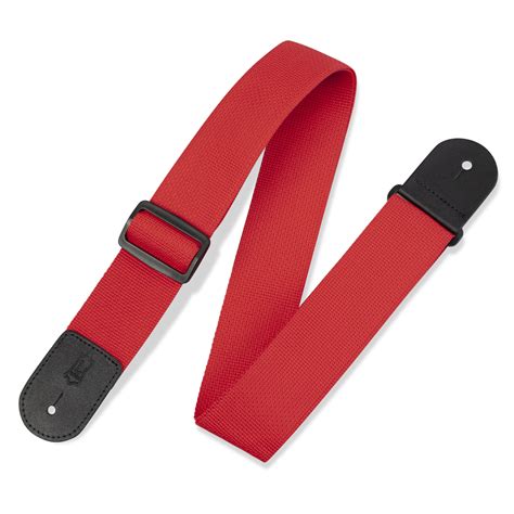 Levy's M8POLY-RED Solid Red Polypropylene Guitar Strap | Live Louder