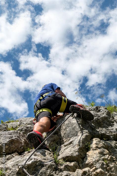 Fast Geschafft Klettersport Stock Foto Adobe Stock