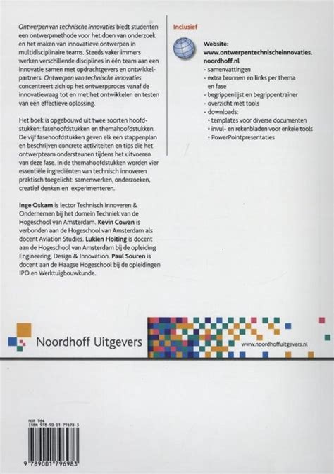 Ontwerpen Van Technische Innovaties 9789001796983 Inge Oskam