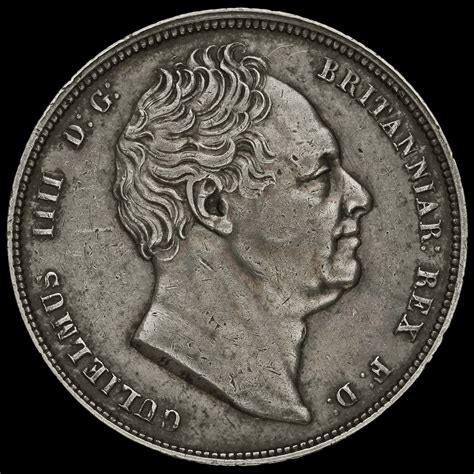 1837 William Iv Milled Silver Half Crown Scarce