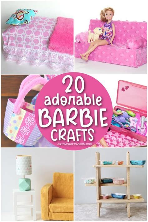 20 Amazingly Adorable Barbie Crafts Youll Love To Make In 2023 Diy Barbie Furniture Doll