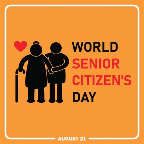 World Senior Citizen S Day Banner Happy Elderly Day Modern Background