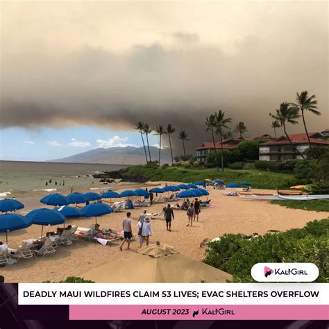 Deadly Maui Wildfires Claim 53 Lives; Evacuation Shelters Overflow – Kali Girl Blog