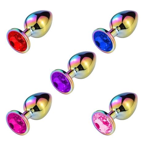 PLUG ANAL DE METAL PEQUENO CAMALEÃO PEDRA Má Cherie Sex Shop