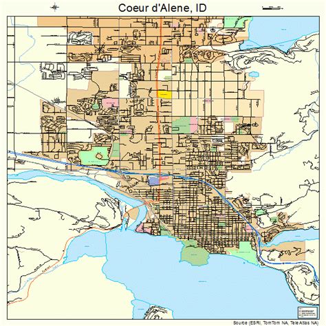Coeur Dalene Idaho Street Map 1616750