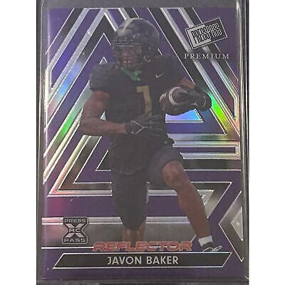 2024 Leaf Press Pass Premium Javon Baker Rookie Purple SSP 20 20