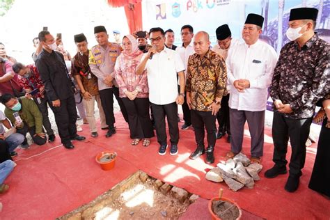 Peletakan Batu Pertama Masjid Agung Kubah Timah Di Pangkalpinang