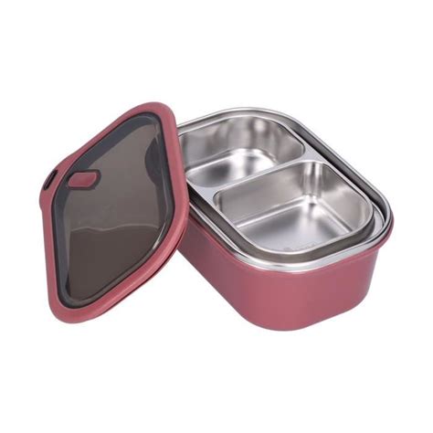 Lunch Box Rouge Bambou Bo Te Bento Premium Avec Couverts Solides Bon