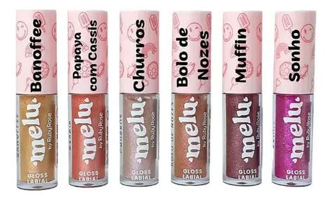 Gloss Labial Glitter Linha Melu Ruby Rose MercadoLivre