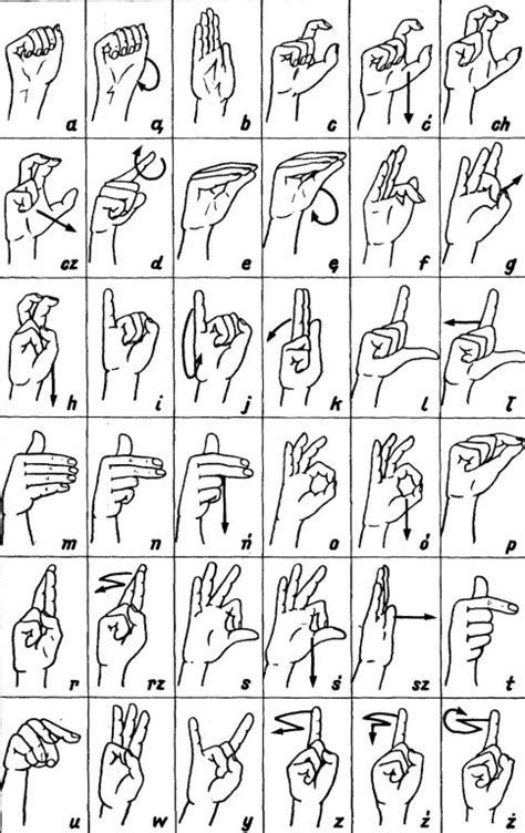 Polish Sign Language Alphabet Polski J Zyk Migowy Pjm Sign