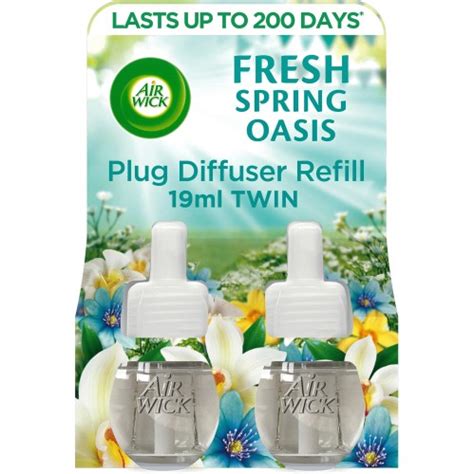 Air Wick Plug In Diffuser Twin Refill Fresh Spring Oasis Pack Long