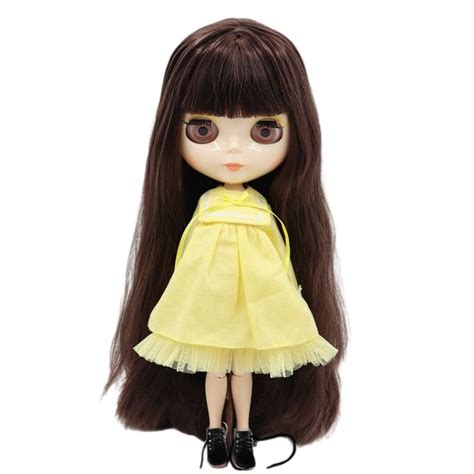 Jolene Premium Custom Neo Blythe Doll With Brown Hair White Skin