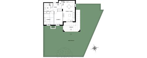 Plan appartement T3 de 64 66 m² neuf à Vallauris résidence Golfe