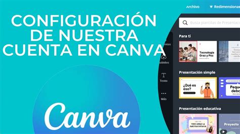 Configuraci N De Nuestra Cuenta En Canva Youtube